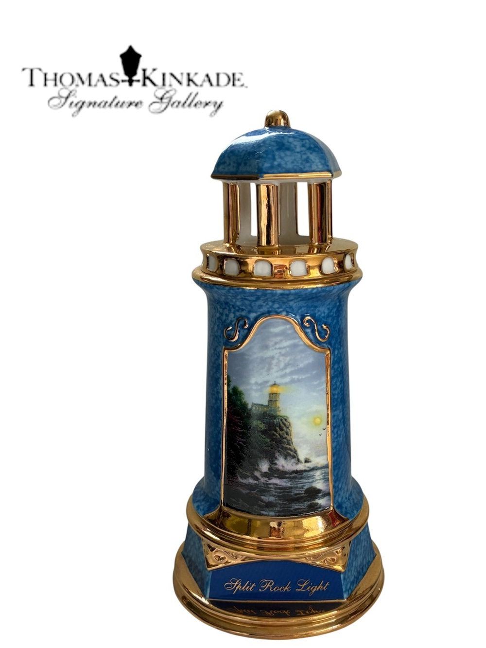 VINTAGE THOMAS KINKADE LIGHT UP LIGHTHOUSE SPLIT ROCK 2004